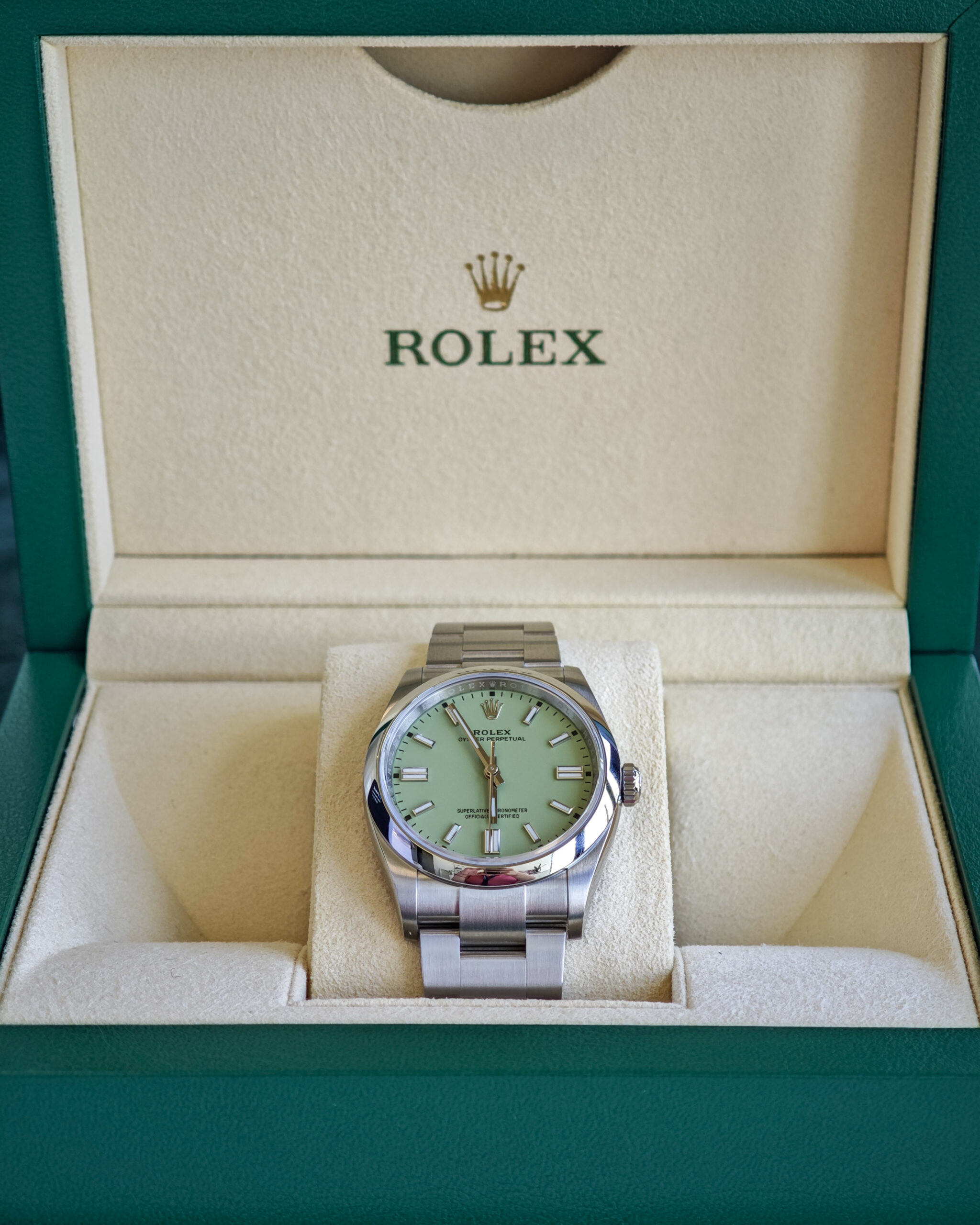 Rolex Oyster Perpetual 36 Pistachio Dial - Image 7